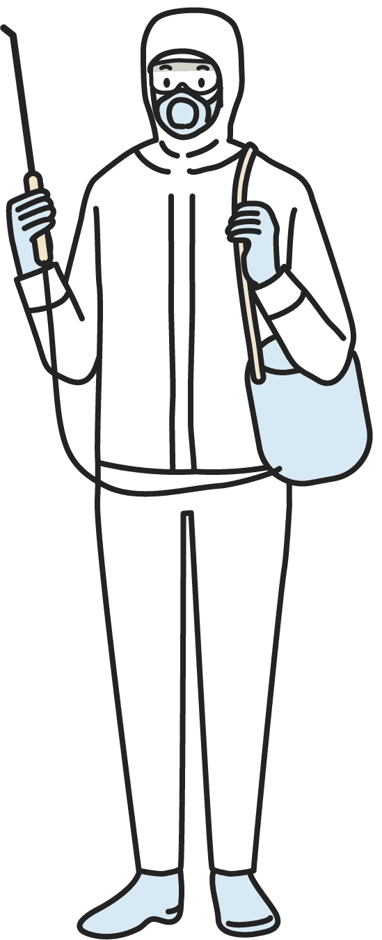 finoの特殊清掃をする作業員