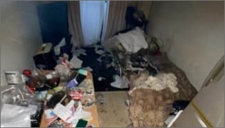 長野県長野市で行った特殊清掃の作業前の孤独死現場