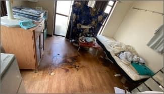 長野県諏訪市で行った特殊清掃と遺品整理の作業前の様子