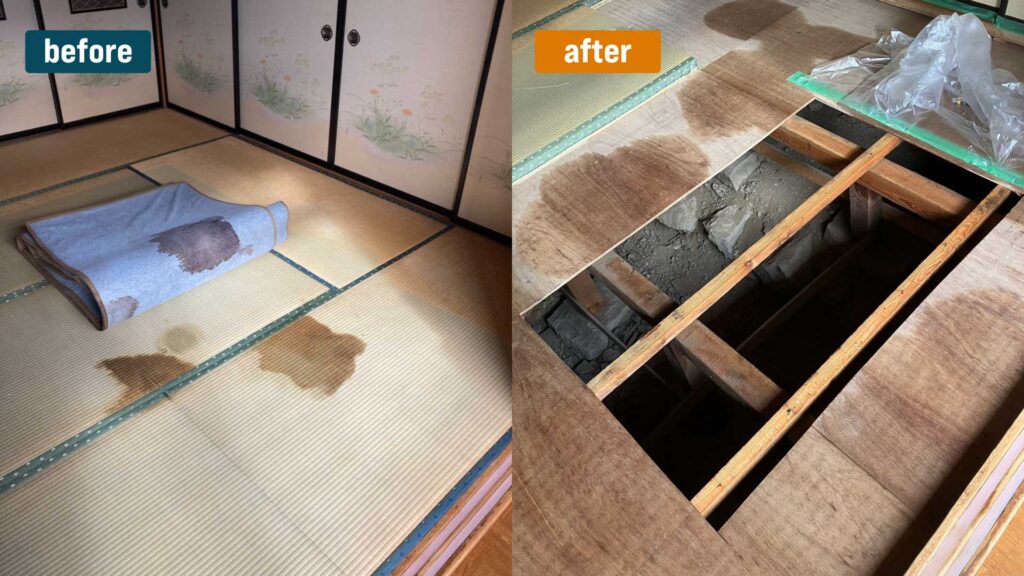 【上田市】一軒家での孤独死に伴う特殊清掃