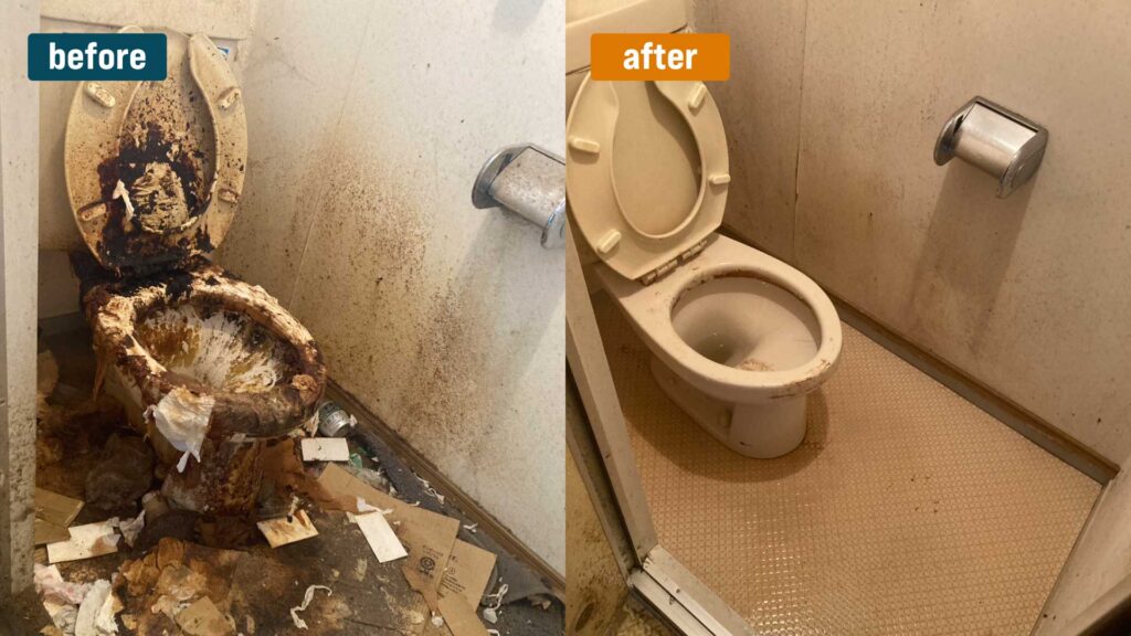 【諏訪市】ゴミ屋敷状態となった住宅の清掃・便所清掃